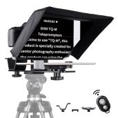 " GVM 10.5" Teleprompter Kit for iPad, Smartphone & DSLR - Portable, Remote Control & Ultra HD Lens"