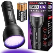 GearLight UV Flashlight S68 - Portable 68 LED Black Light for Pet Urine, Bed Bug Detection & Hotel Inspections