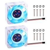 GeeekPi 2pcs Quiet Cooling Fan for Raspberry Pi 4 & 3B+/3B/2B - 40x40x10mm Brushless DC Fan