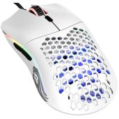 Glorious Model O Wired Gaming Mouse: 67g Superlight, RGB, Pixart 3360, Ambidextrous - Matte White Honeycomb Design