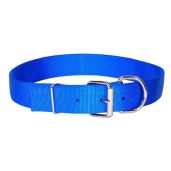 "Buy Hamilton Deluxe Double Thick Nylon Dog Collar 1-3/4" x 22" in Blue - Durable & Stylish Pet Accessory"