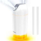 Portable 500ml Hand Fan Mini Humidifier - Rechargeable & Battery Operated for Home, Office, Travel & Plants (Grey)