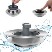 Upgrade Your Kitchen: Hibbent 3-in-1 Stainless Steel Sink Drain Strainer & Stopper Combo for 3.5 Inch Drains