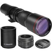 High-Power 500mm/1000mm f/8 Telephoto Lens for Canon EOS R Series - Perfect for Wildlife & Sports Photography