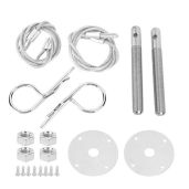 Stainless Steel Hood Pin Plate Lock Kit - Secure Your Car's Engine Bonnet with Durable Accessories