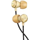 House of Marley Nesta Noise Cancelling Earbuds with Microphone - Gold, Large | Premium Sound & Comfort