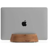 Adjustable Vertical Laptop Stand for MacBook & Laptops | HumanCentric Black Walnut Holder