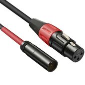 JOMLEY Mini XLR to XLR Cable for Blackmagic Pocket 4K - 3ft Microphone Audio Cable