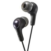 JVC Gumy HAFX7B Black Earbuds: Powerful Sound & Comfortable Fit with Silicone Ear Pieces