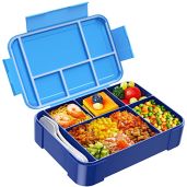 Jelife 1450ml Leakproof Bento Lunch Box for Kids - 6 Compartments & Silverware, Perfect for Back to School & Daycare