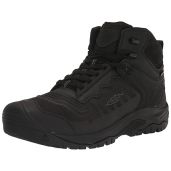 KEEN Utility Men's Reno Mid Waterproof Work Boots - Soft Toe, Flexible, Black, Size 7.5 Wide
