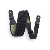 "KLIQ AirCell Guitar Strap for Bass & Electric Guitar - 3" Neoprene Pad, Adjustable 46"-56", Canteen Green"