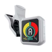 KLIQ UberTuner: Professional Clip-On Tuner for Guitar, Ukulele, Violin & More - Multi-Key Modes in White