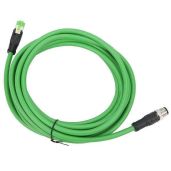 IP67 Waterproof RJ45 Industrial Ethernet Cable - 5m D-Code 4pin Male Connector for Reliable Connectivity