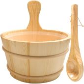 Premium Kakunm Sauna Bucket & Ladle Set - Cedar Wood Sauna Accessories for Men & Women