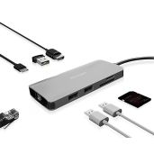 Buy Kensington UH1400P 8-in-1 USB-C Hub: 85W Power Delivery, 4K HDMI, Ethernet & More for MacBook Pro/Air, iPad Pro - Silver