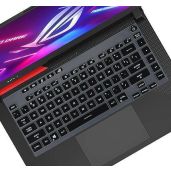 "Keyboard Cover Skin for 2021 ASUS ROG Strix G15 G513QR - Black Protective Skin for 15.6" Gaming Laptop"