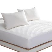 King Size Waterproof Mattress Protector - Rayon from Bamboo Fitted Pad with Deep Pocket (Up to 18'')