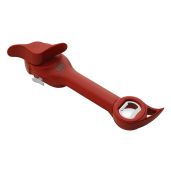 Kuhn Rikon Auto Safety Master Opener: Effortless Can, Bottle & Jar Opening - 9x2.75 inches, Red