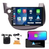 "Kunfine 10" CarPlay Android Auto Stereo for Honda Fit 2007-2014 | GPS, Reverse Camera, Octa Core Media Player"
