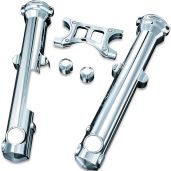 Upgrade Your Harley: Kuryakyn 7202 Fork Skin Kit for 2004-2017 Sportster - Chrome Motorcycle Accent Accessory