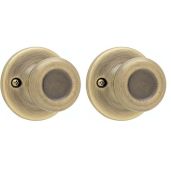 Kwikset 488T 5 CP Antique Brass Dummy Knob Set (2 Pack) - Stylish & Durable Door Hardware