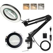 Enhance Your Vision: LANCOSC 5X Magnifying Glass with Light & Adjustable Stand for Crafts, Reading & Repairs