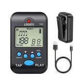 LEKATO Rechargeable Mini Metronome with Human Voice & 10 Beat Sounds - Portable Clip-On for Piano, Guitar, Violin & More