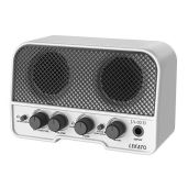 LEKATO Mini Guitar Amp, 5W Rechargeable Electric Guitar Amplifier, Clean&amp;Overdrive Effects Bluetooth Guitar Amp Portable for Daily Practice,White