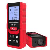 NOYAFA 50M Laser Distance Meter: Silent Range Finder with Backlit LCD, Unit Switching & Pythagorean Measurement