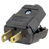 Leviton 101-EP 15 Amp Polarized Non-Grounding Plug - 10 Pack, Black | Residential Grade Electrical Solution