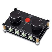 Little Bear MC104 Mini Audio Switcher: 4-Way 3.5mm AUX Selector for PC, Headphones & Speakers