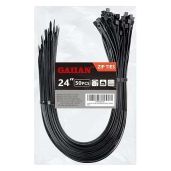 Heavy Duty 24-Inch Long Zip Ties - 200 lbs Tensile Strength, Black Cable Ties, 50 Pack by GAIIAN