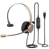 MAIRDI USB Headset with Noise Canceling Mic for Zoom, Teams & PC - Perfect for Remote Work, Call Centers & Dictation