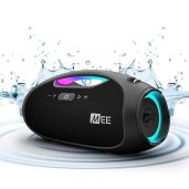 Powerful MEE audio PartySPKR: 60W Bluetooth Speaker with LED Lights & 100+ Connectivity for Ultimate Indoor/Outdoor Parties