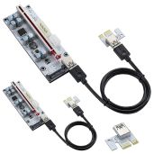 Buy MZHOU 2 Pack PCIE Riser 1X to 16X for GPU Mining - Powered Adapter with USB 3.0 Cable (White)