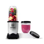 Magic Bullet Mini Blender 7-Piece Set - 200W Cross Blade, Silver | Perfect for Smoothies & Quick Meals