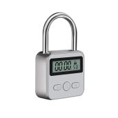 Metal Time Padlock: 99-Hour Timer with LCD Display & Rechargeable Design for Effective Time Management