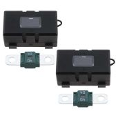 Micro Traders 2PCS Car Fuse Holders & 2PCS 40A Midi Fuses for Cars, Trucks, and Machinery