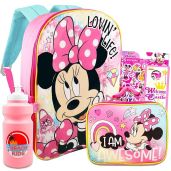 Shop Minnie Mouse Backpack & Lunch Bag Set | Disney School Supplies with Stickers & More!