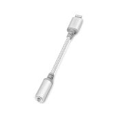 Moshi Integra Lightning to 3.5mm Adapter - MFi Certified, Durable Design for iPhone/iPad, Jet Silver