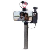 Enhance Your DJI OSMO Pocket with Movo Video Rig: Smartphone Mount, Grip Handle & Cold Shoes for Microphone & Light