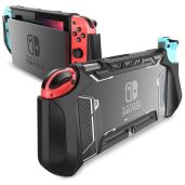 Robust Black TPU Handle Case for Nintendo Switch - Blade Series Protective Cover for Console & Joy-Con