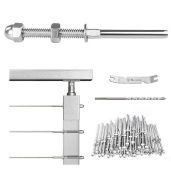 "Muzata 60 Pack Cable Railing Kit: T316 Stainless Steel Hand Swage Tensioners for 1/8" Cable Railing Systems"