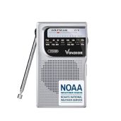 Vondior NOAA Weather Radio: Best Portable AM/FM Emergency Radio with Long Battery Life & Superior Reception