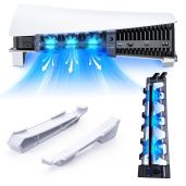 Buy NexiGo PS5 Horizontal Stand: Silent Cooling Fan, USB 3.0, LED Light, Auto Power, Fits Disc & Digital Editions
