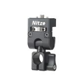 Nitze Field Monitor Mount: 15mm Rod Clamp with Adjustable Swivel & Tilt for Low Profile Setup - N54-G5