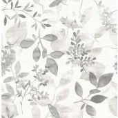 NuWallpaper NUS3144 Breezy Peel & Stick Wallpaper in Grey - Easy Home Makeover Solution
