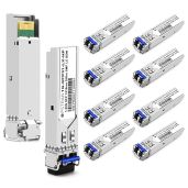 OPSTRAN 1000BASE-LX/LH SFP Transceiver Module for HPE Aruba J4859D & More - 1310nm 20km DDM Duplex LC SMF (10 Pack)