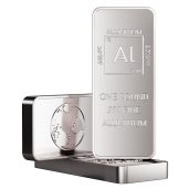 1 lb Aluminum Bullion Bar Paperweight | .999 Pure Element Design | Made in USA by Unique Metals